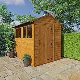 Tiger TigerFlex Shiplap Apex Shed 8x6 ft Single Door Wooden Garden Storage view 9