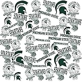 Michigan State University Spartans 50ct Vinyl Sticker Pack – Large Waterproof Decals for Laptops, Water Bottles, Scrapbooks, Tablets, Cars & More – Officially Licensed MSU Designs