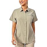 Little Donkey Andy Women's Lightweight UPF 50+ Short Sleeve Shirt, Breathable Fishing Hiking Shirt, Air-Holes Tech