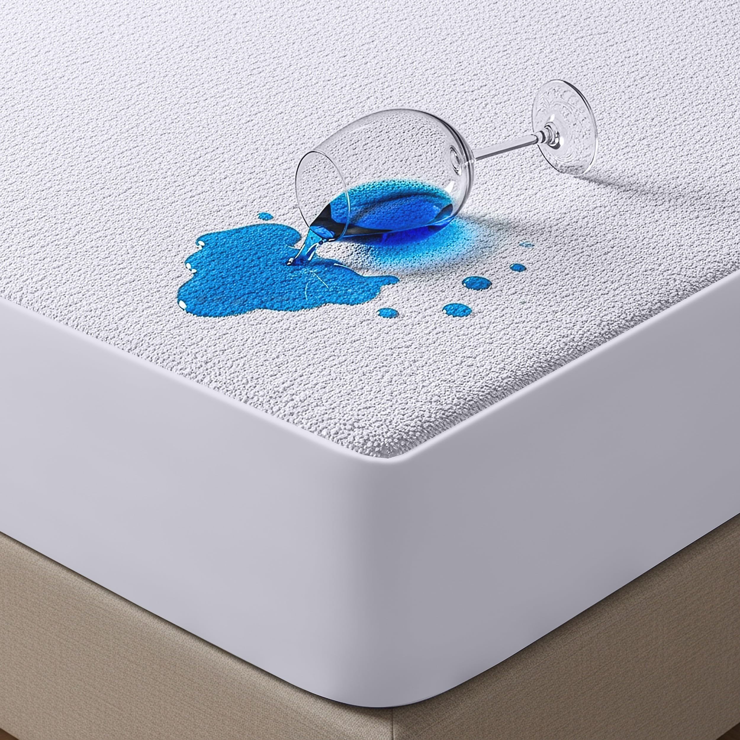 Utopia Bedding Waterproof Mattress Protector Single Bed 90 x 190 cm, Fits Up to 40 cm Deep Mattresses, Premium Terry Single Mattress Protector, All Around Elastic, Single Mattress Cover