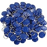 UHPPOTE Proximity 125KHz RFID EM-ID Card Keyfob for Door Access Control - Read Only - Color Blue - 100 Pack)