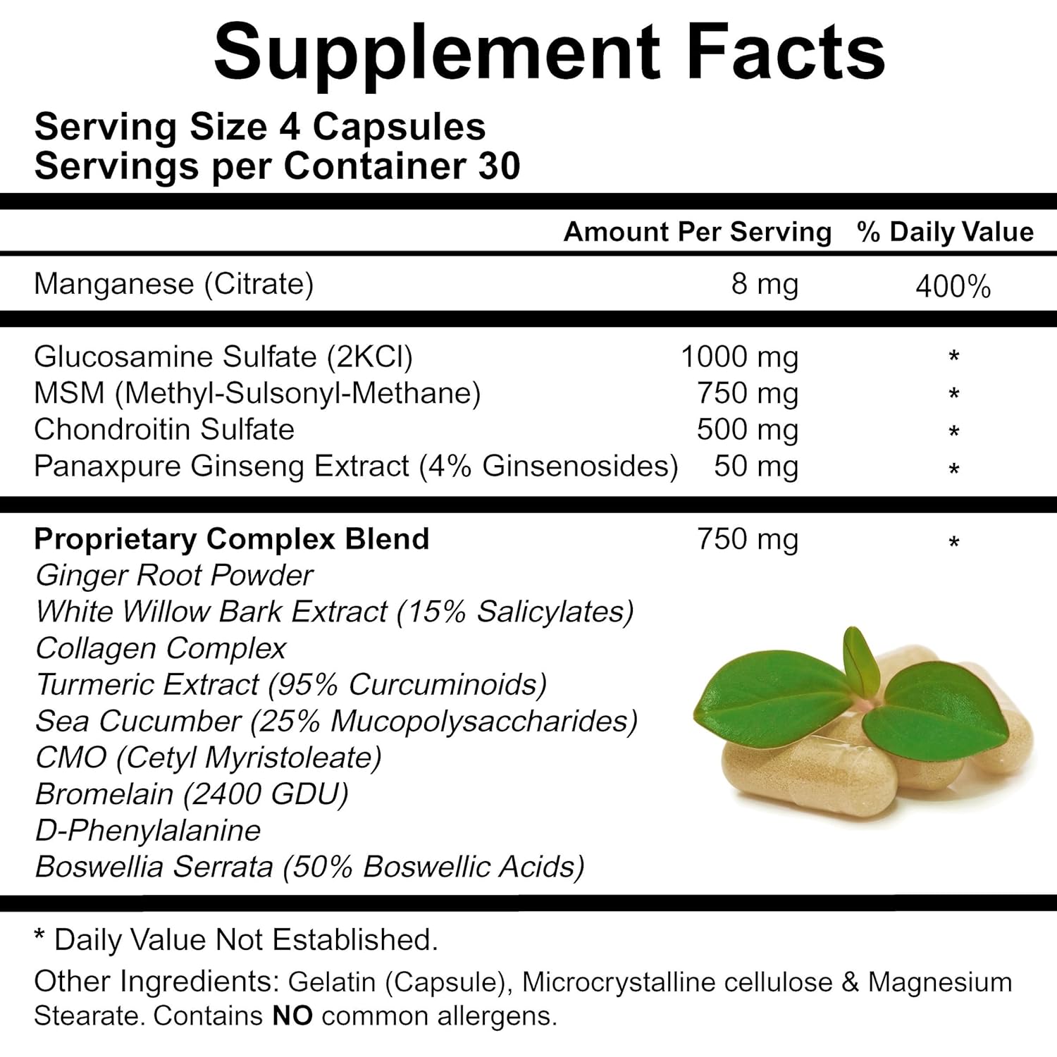 Amazon.com: Glucosamine, Chondroitin, MSM, Turmeric, Boswellia and Collagen Complex - Joint Pain Relief Supplement - Best Anti-Inflammatory & Mobility Pills ...