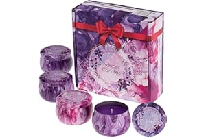 ELITE HOLIDAY PRODUCTS Advent Candles Set of 4 – Advent Gifts – Advent Gift Candle Box - Love, Peace, Hope, Joy Printed On Canisters Tin Candles with Advent Colors Purple Pink - Candle Holder Wreath Ring for Pillar Candles