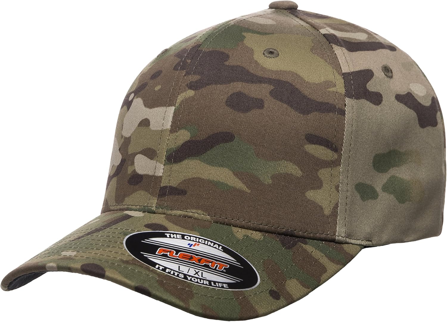 Flexfit Multicam 6 Panel Baseball Cap Officially Licensed Multi-Cam 2 Patterns Black Camo or Green Camo: Clothing