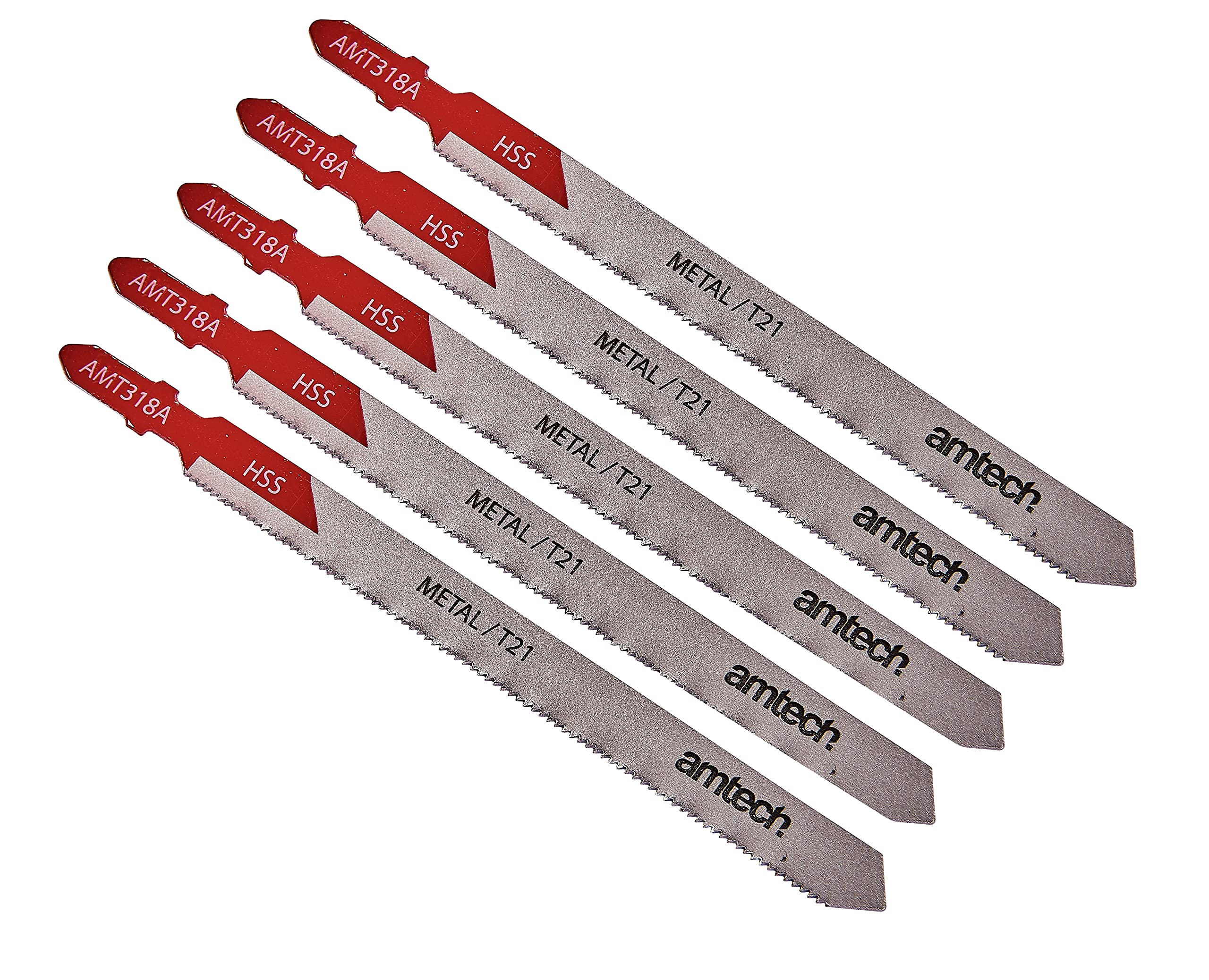 Amtech M1613 5 Piece metal jigsaw blade set (AMT318A)