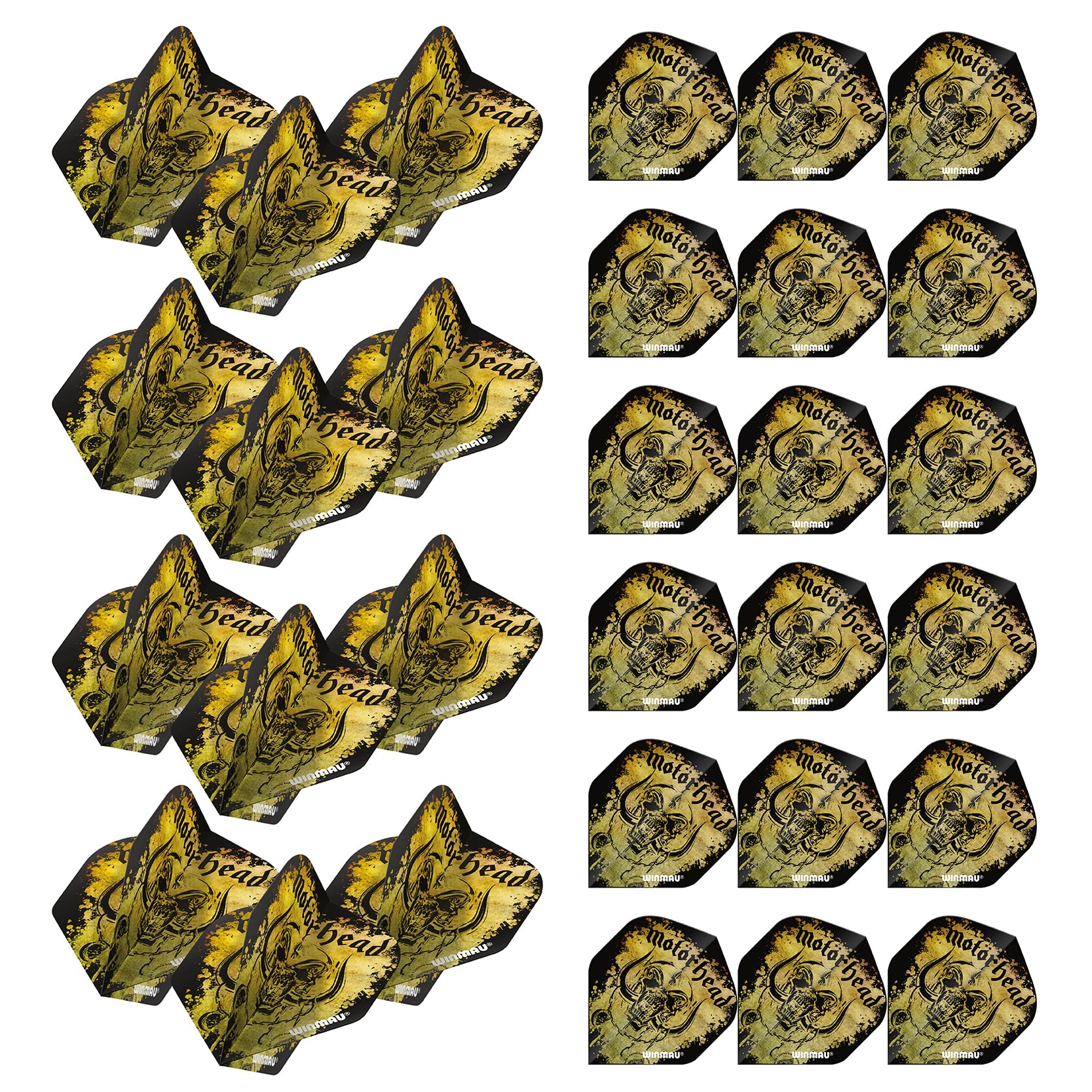 WINMAU Rock Legends Dart Flights - 10 Sets Per Pack (Total 30 Dart Flights) Available in Varying Designs (Motorhead, Acid Splat) — image 1