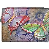 Anna By Anuschka Women's Hand-Painted Genuine Leather Two Fold Clutch Wallet