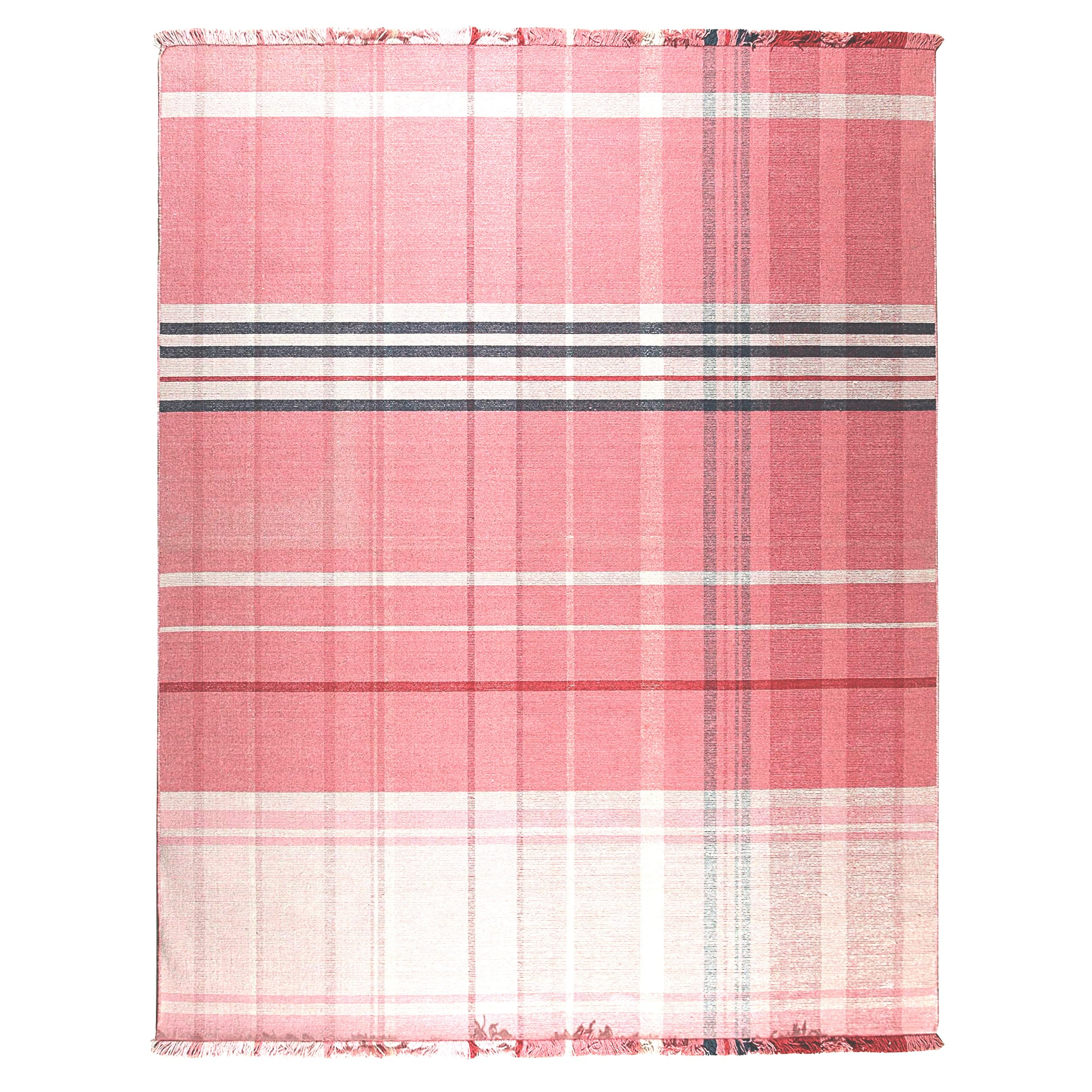 Photo 1 of *MINOR DAMAGE - USED*
EORC Area Rugs for Living Room & Home Décor – Non-Slip Hand-Knotted Wool Flat Weave Oriental Rug Provides Comfort & Beauty, Indoor Floor Area Rug for Bedroom, Dining Room, & Offices Denim Plaid Rug