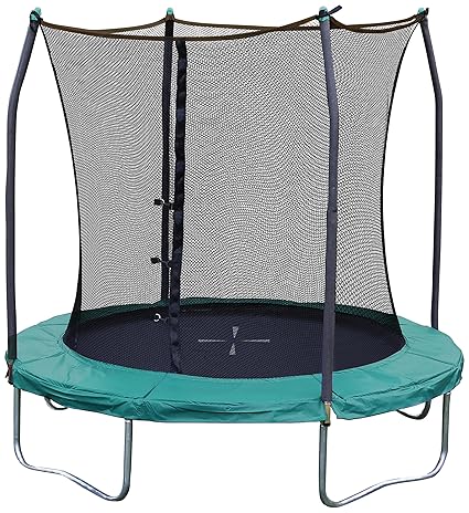 Skywalker Trampolines 244 cm Rundes Trampolin mit Sicherheitsnetz, Grün, GLT8001