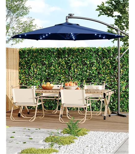 13FT Large Outdoor Patio Umbrella with Crank Handle,Large Rectangular Outdoor Market Umbrella Sun Protection for Pool,Market,Deck,Backyard,Beach,without Base(Gray) : Patio, Lawn & Garden