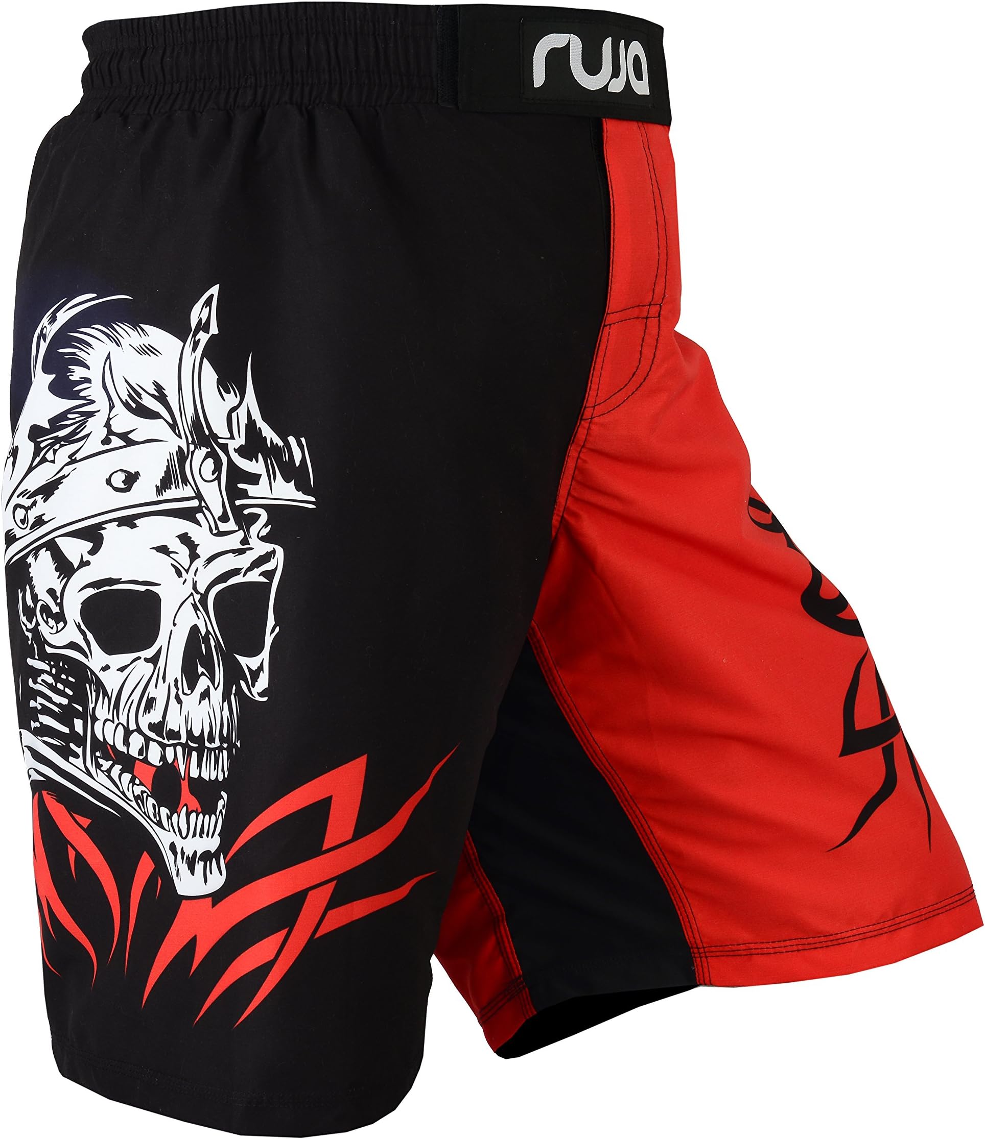 Ruja Men's Pro Skull and Fire Graphic MMA Boxing Wrestling and Training Shorts