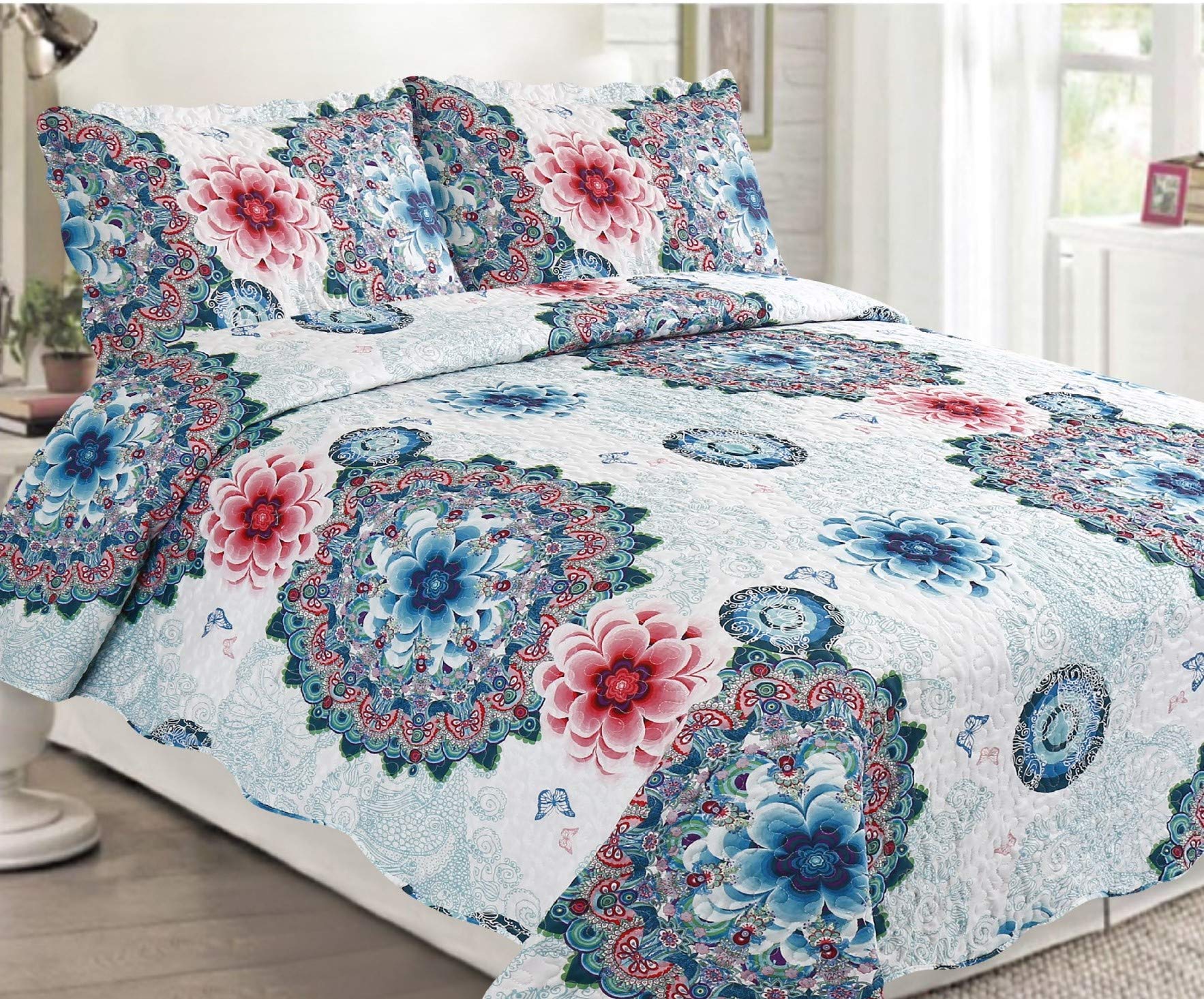 Sapphire Home Floral Bedspread - Cute Decor Online