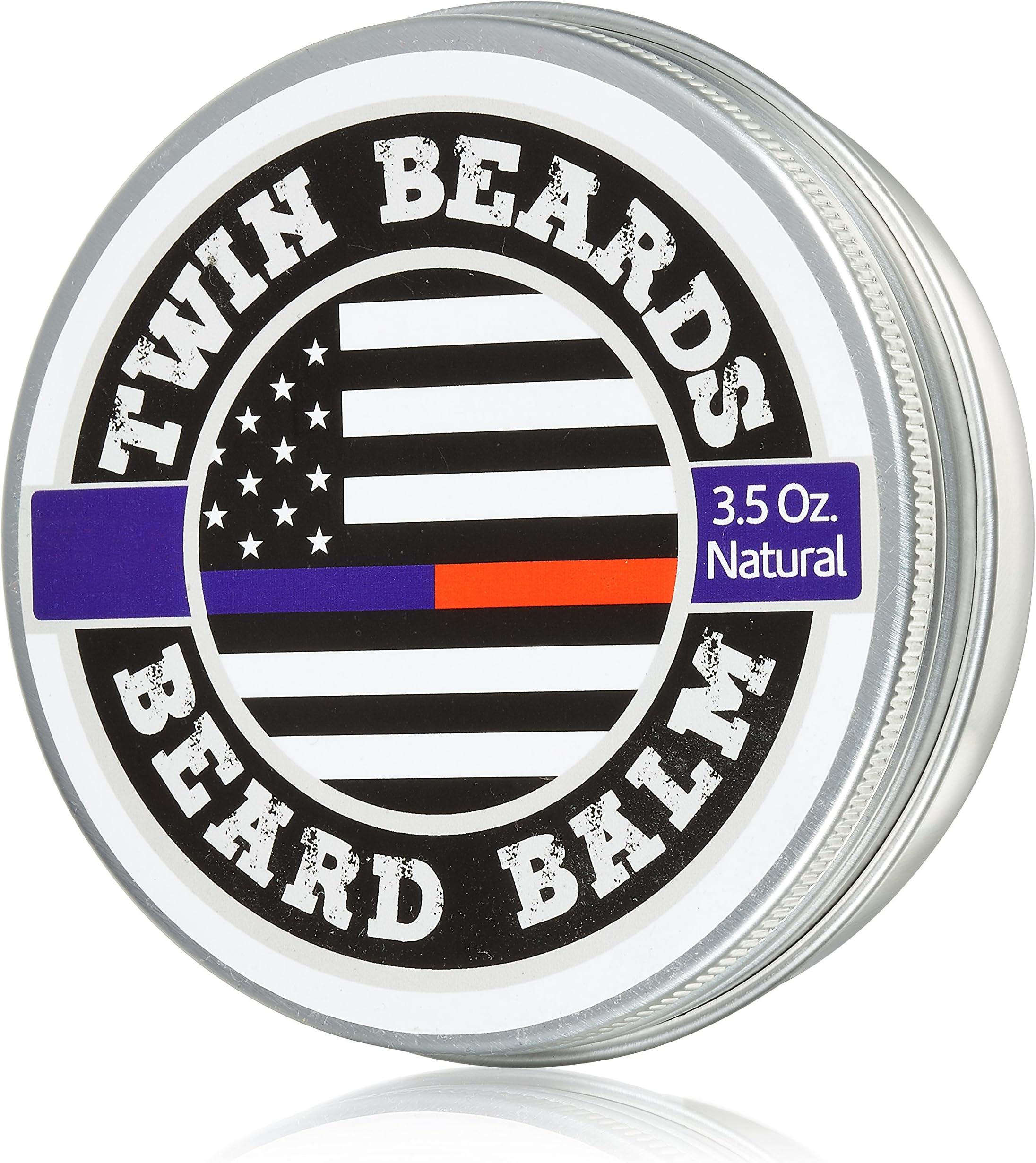 Twin Beards All Natural Beard Balm | Conditions & Strengthens for a Softer & Thicker Beard | Argan Oil, Shea Butter & Jojoba Oil | 3.5 oz