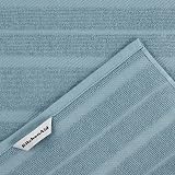 KitchenAid Albany Towel 4-Pack Fog Blue White 16x26 Set view 4