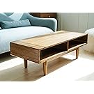 Haven Home Dexter Mid-Century Coffee Table - Walnut - Rectangular Sofa Table