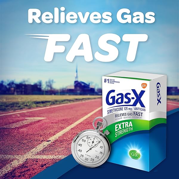 GAS-X EXTRA STRENGTH GAS RELIEF SOFTGELS WITH SIMETHICONE 125 MG FOR BLOATING RELIEF – 72 COUNT
