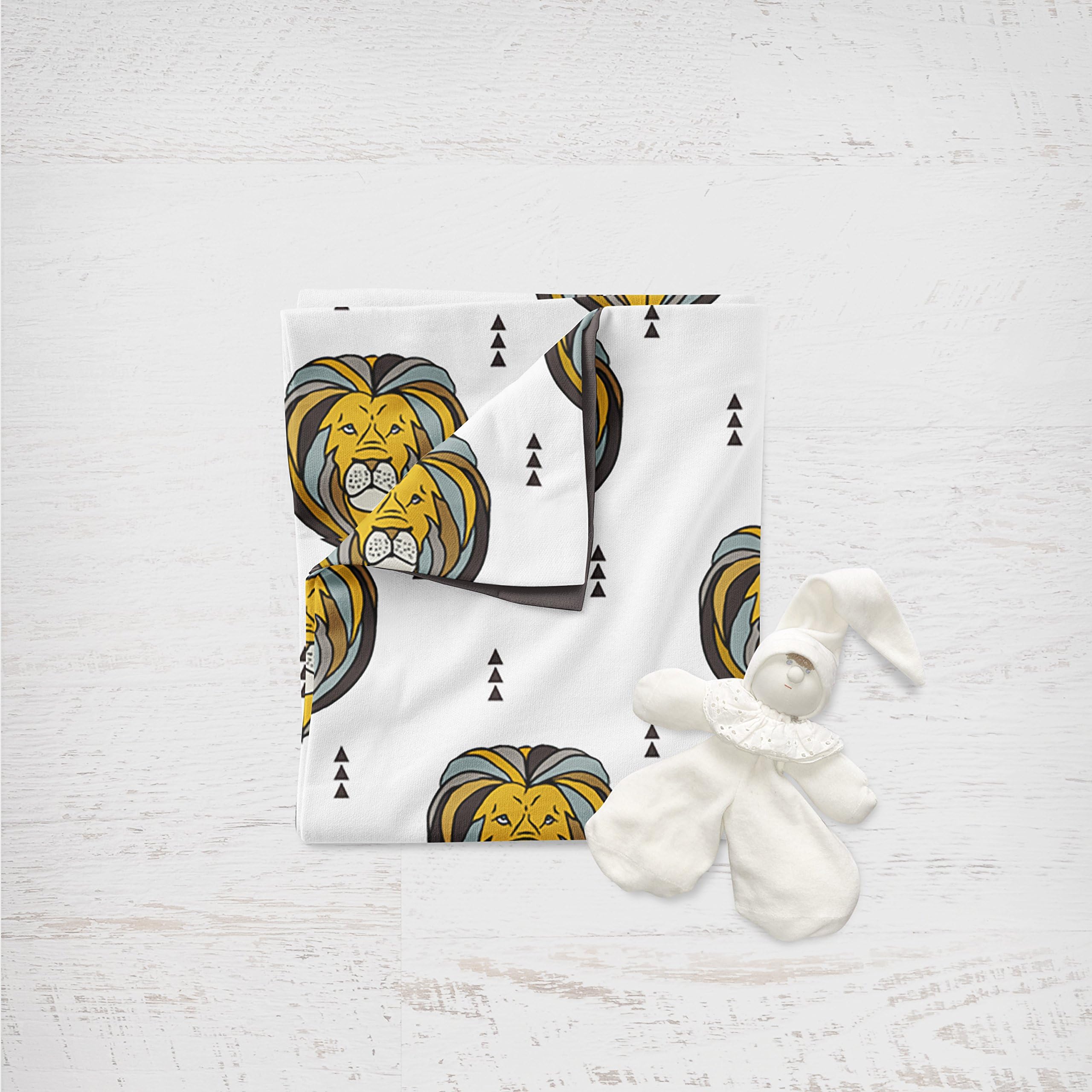 Lion Head Swaddle Blanket