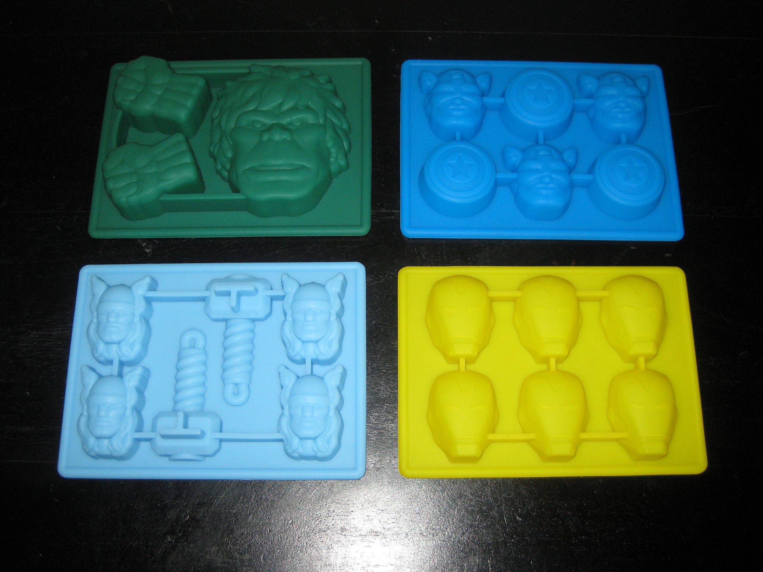 Avengers Thor Captain America Ironman Hulk Birthday Candy Chocolate Mold SET by EMES
