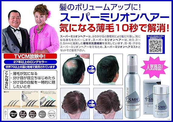 Amazon スーパーミリオンヘアー トライアルセット スーパーミリオンヘアー10g スーパーミリオンヘアミスト60ml ブラック No 1 スーパーミリオンヘアー ビューティー 通販