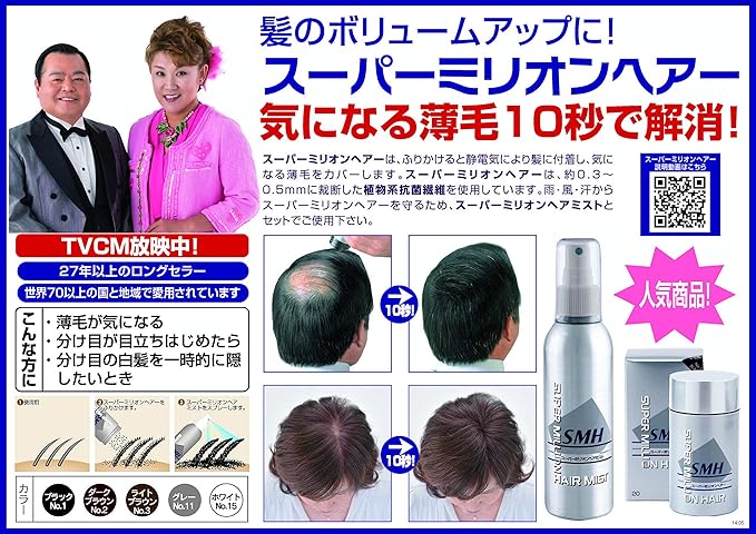 Amazon スーパーミリオンヘアー トライアルセット スーパーミリオンヘアー10g スーパーミリオンヘアミスト60ml ブラック Nｏ 1 スーパーミリオンヘアー ビューティー 通販