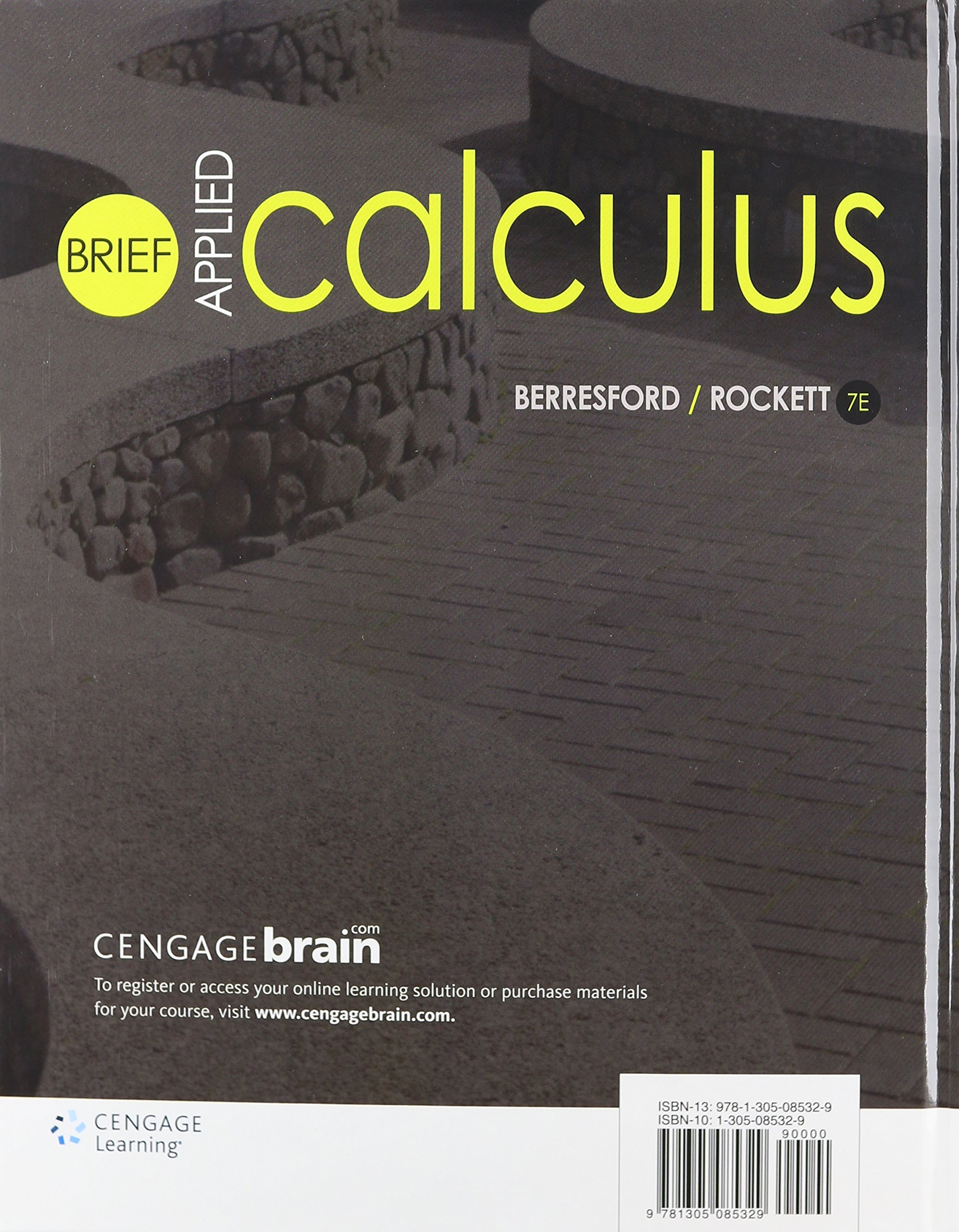 Brief Applied Calculus Berresford Geoffrey Rockett Andrew 9781305085329 Books Ca