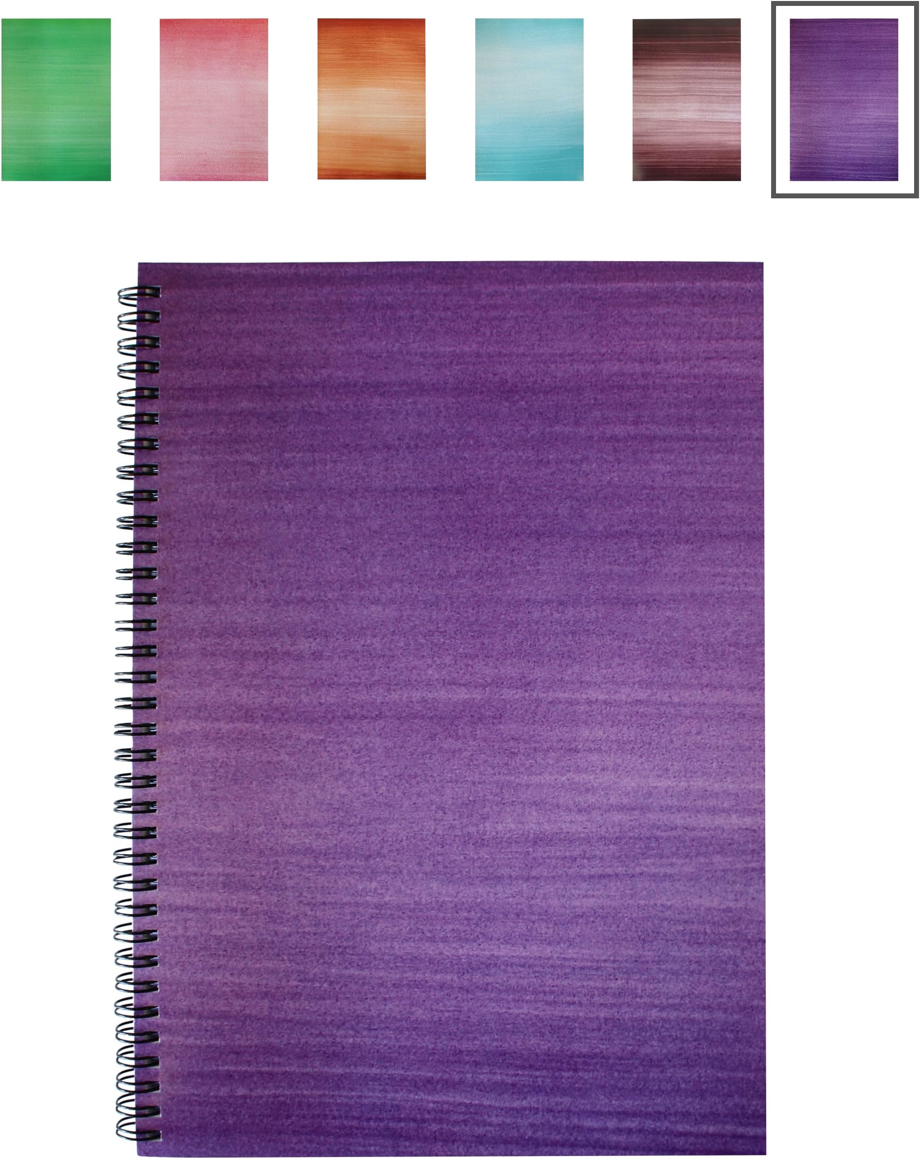 A4 Notepad Soft Cover - Lexy Notes Modern Spiral Wirebound Notebook Made In Britain - Punchy Purple - Single Pad