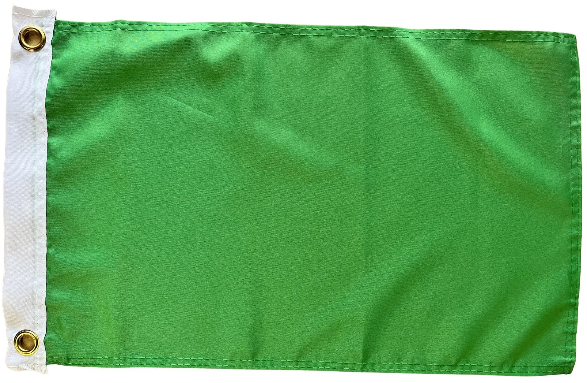 NWFlags Plain Green Flag 17" x 11" 75d Premium Polyester | Polyester 1.5x1 foot material flag with 2 Eyelets