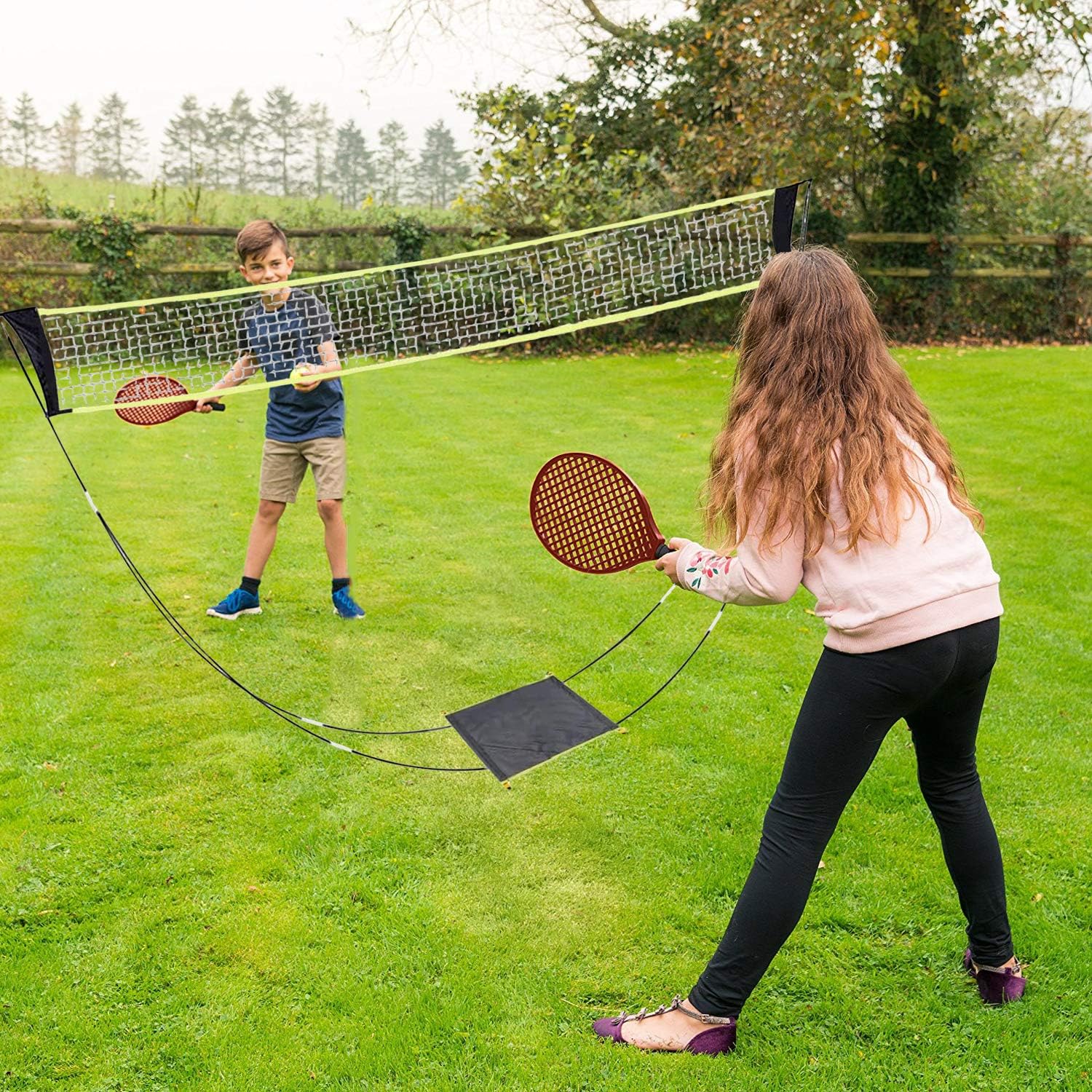 AlpsWolf Portable Badminton Net Set with Stand Carry Bag, Volleyball Badminton Combo Set with Net, Folding Volleyball Tennis Net with Tent Stakes for Ball Games Backyards Outdoor Team Sports : Sports & Outdoors