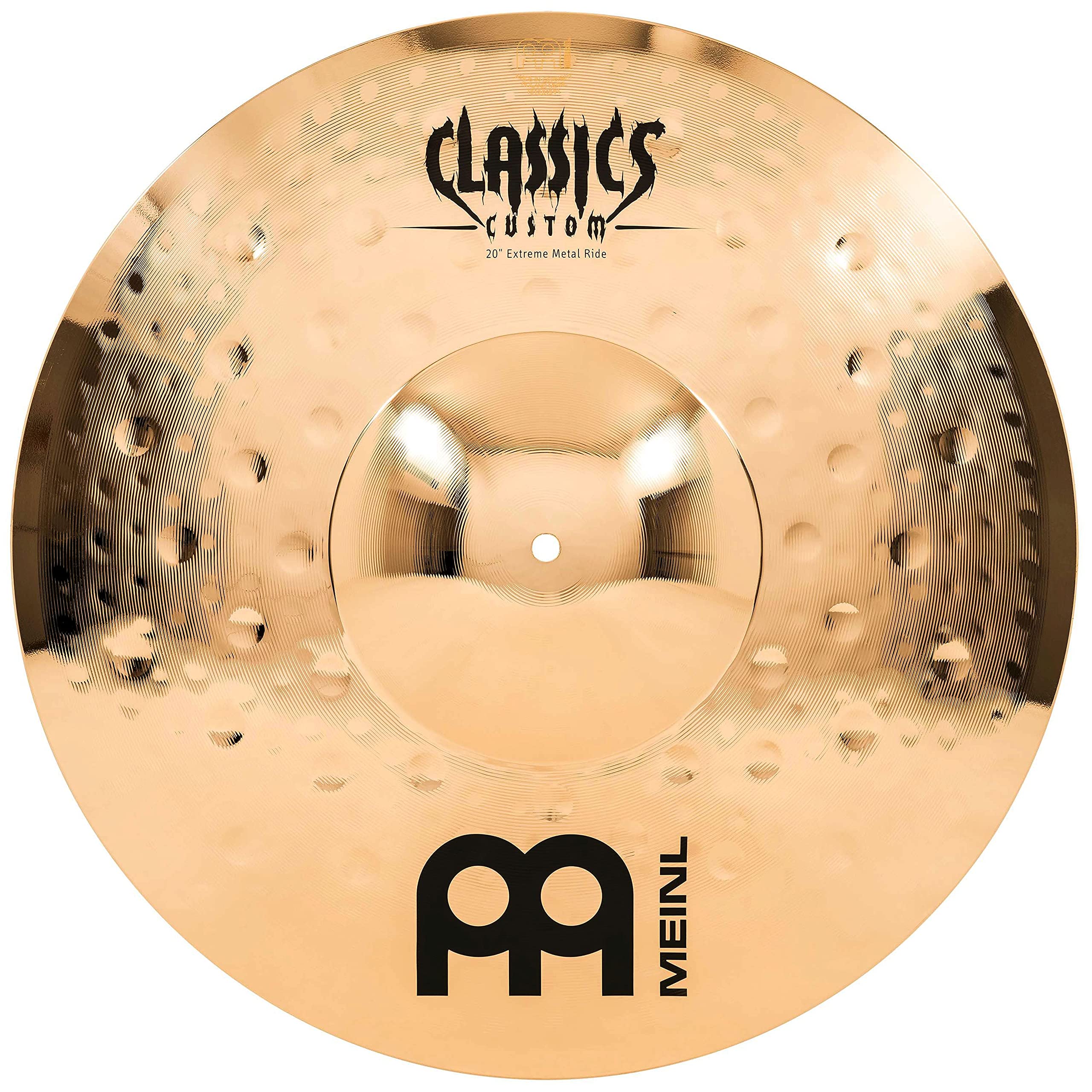 Meinl Cymbals Classics Custom Extreme Metal Cymbale Ride 20 Pouces (50,80Cm) Pour Batterie – B12 Bronze, Finition Brillante, Fabriquée En Allemagne (Cc20Emr-B)