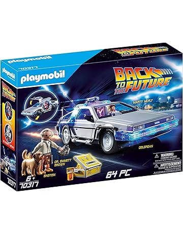 PLAYMOBIL- Back to The Future Delorean con Efectos de Luz, A Partir de 6 Años, Multicolor (70317)