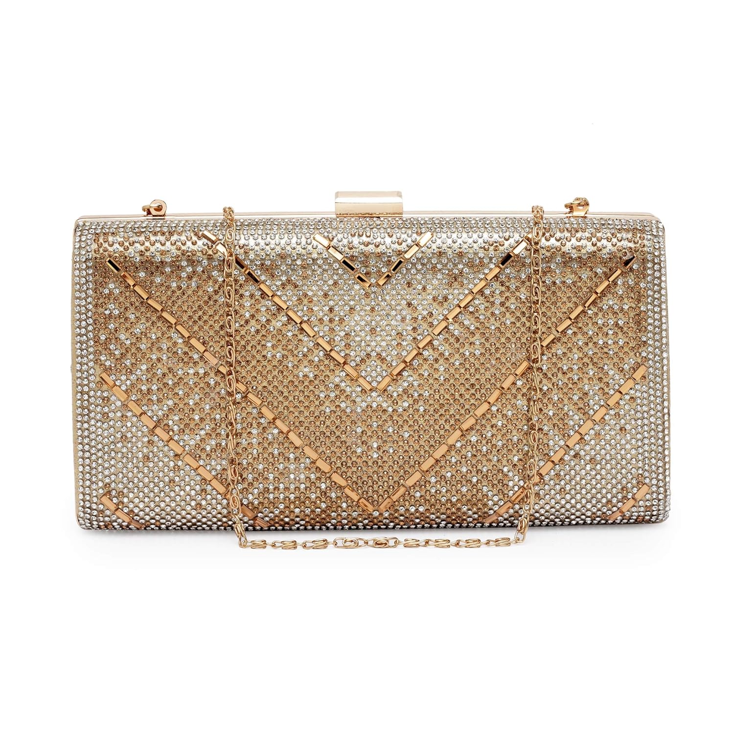 small gold clutch purse