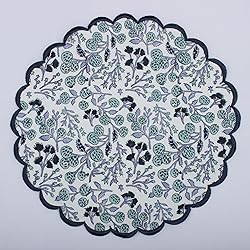 Ridhi Bo-ho Round Place Mat Double Layer Floral