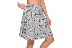 KORALHY Women's 20" Knee Length Skorts Skirts Tennis Athletic Golf Causal Skort with 4 Pockets