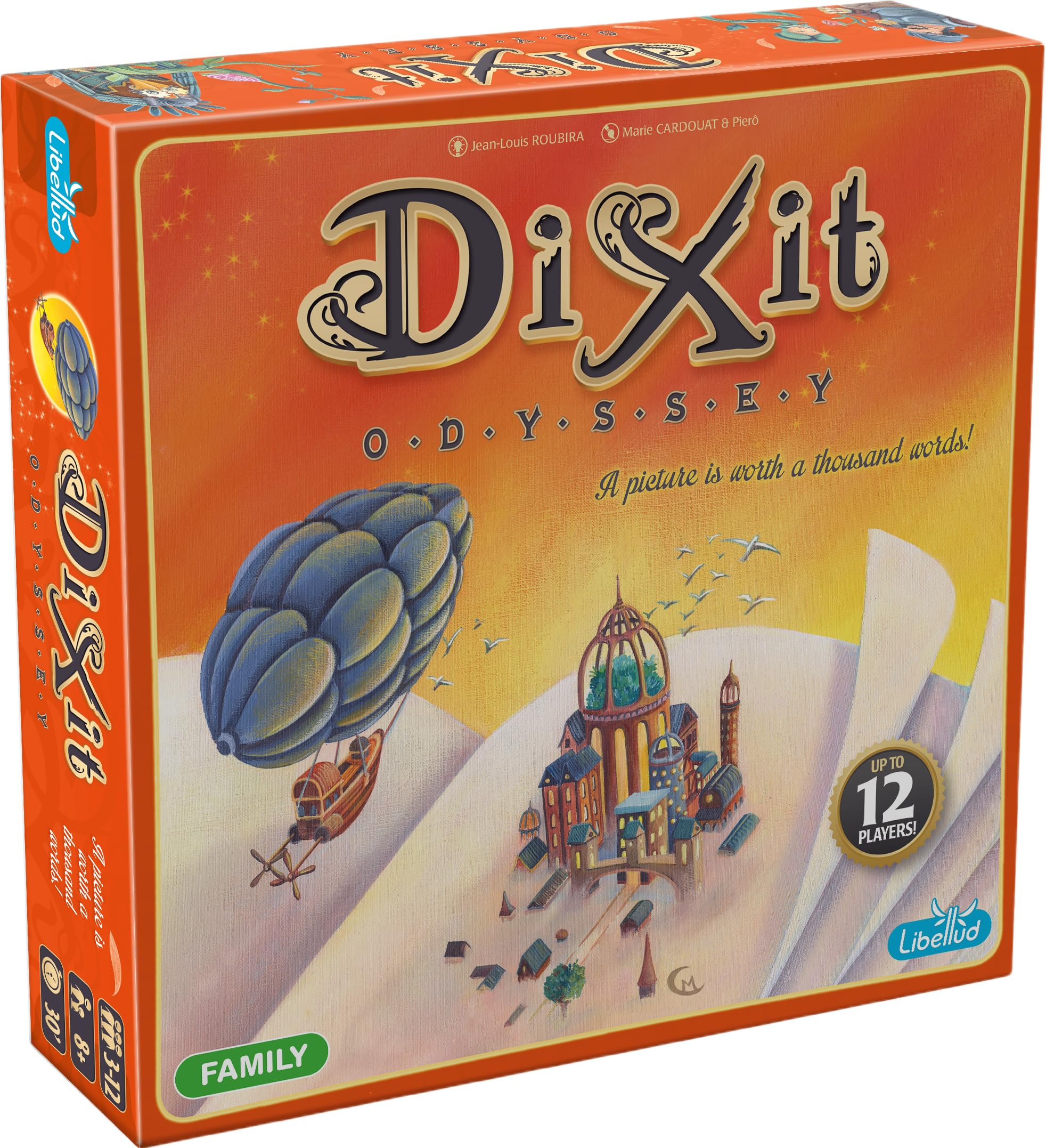 Asmodee | Dixit Odyssey | Board Game | Ages 8 and above | 3 to 12 Players | 30 Minutes Playing Time | English Version