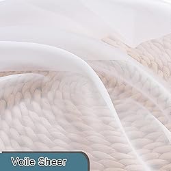 Lecloud White Sheer Curtains 72 Inches Long 2