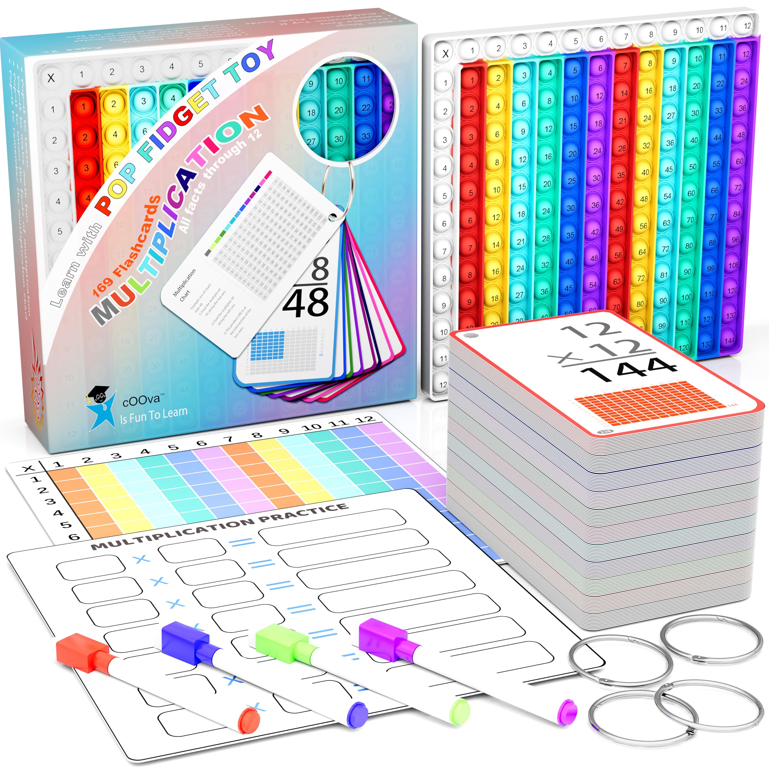 Mua Multiplication Flash Cards + Multiplication Chart - Math ...