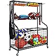 Signature Fitness Garage Sports Equipment Organizer, Garage Ball Storage, Sports Gear Storage, Garage Organizer with Baskets 