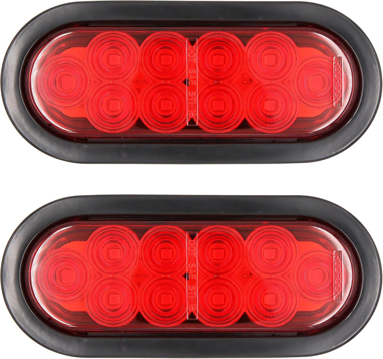 6 LED Submersible Tail Lights For Trailers, Trucks & RVs – Includes White License Plate Light, Waterproof
