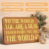 Vetbuosa Mum Night Light Wooden Sign Engraved Gift From Daughter Son view 4