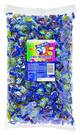 Ahoj-Brause Ahoj-Bonbons Beutel – Ahoj-Bonbons mit Brausefüllung - 4 verschiedene Geschmacksrichtungen: Himbeere, Orange, Zit