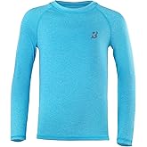 Roadbox Boys Rash Guard Swim Shirt, UPF 50 Sun Protection Long Sleeve, Quick Dry Swimming Fishing Shirts for Kids Youth