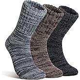 AMENLAN Merino Wool Boot Socks Thermal Winter Ski Thick Warm Hiking Socks for Women Men 3 Pairs