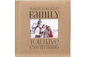 Malden International Designs 7091-26 Sentiments Family with Memo Photo Opening Cover Brag Book, 2-Up, 160-4x6, Tan