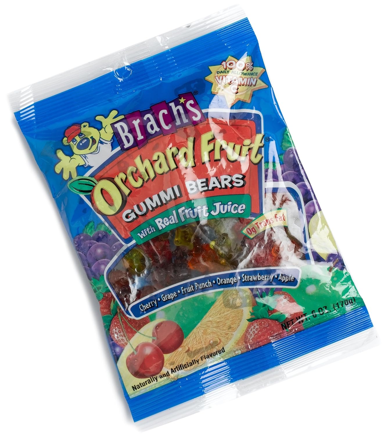 Brach's Orchard Fruit Gummi Bear, 6Ounce Bags (Pack of 12