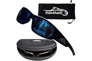 Fishoholic Polarized Fishing Sunglasses UV400 (14 Options) Fishing Gift with Hard Case & Pouch