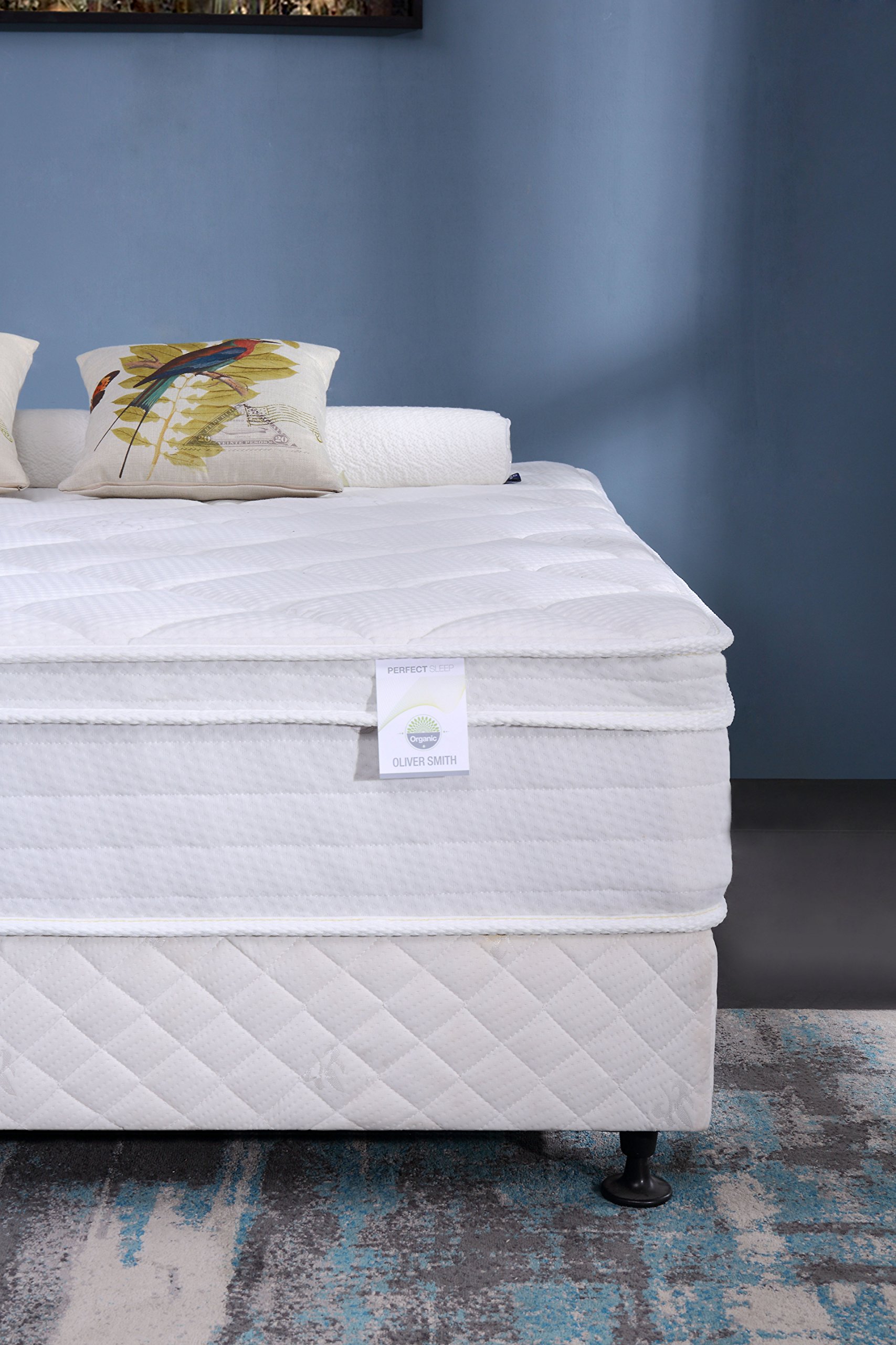 Oliver Smith - Organic Cotton - 12 Inch - Firm Mattress - Cool Memory Foam & Pocket Spring Mattress - Green Foam Certified - Twin