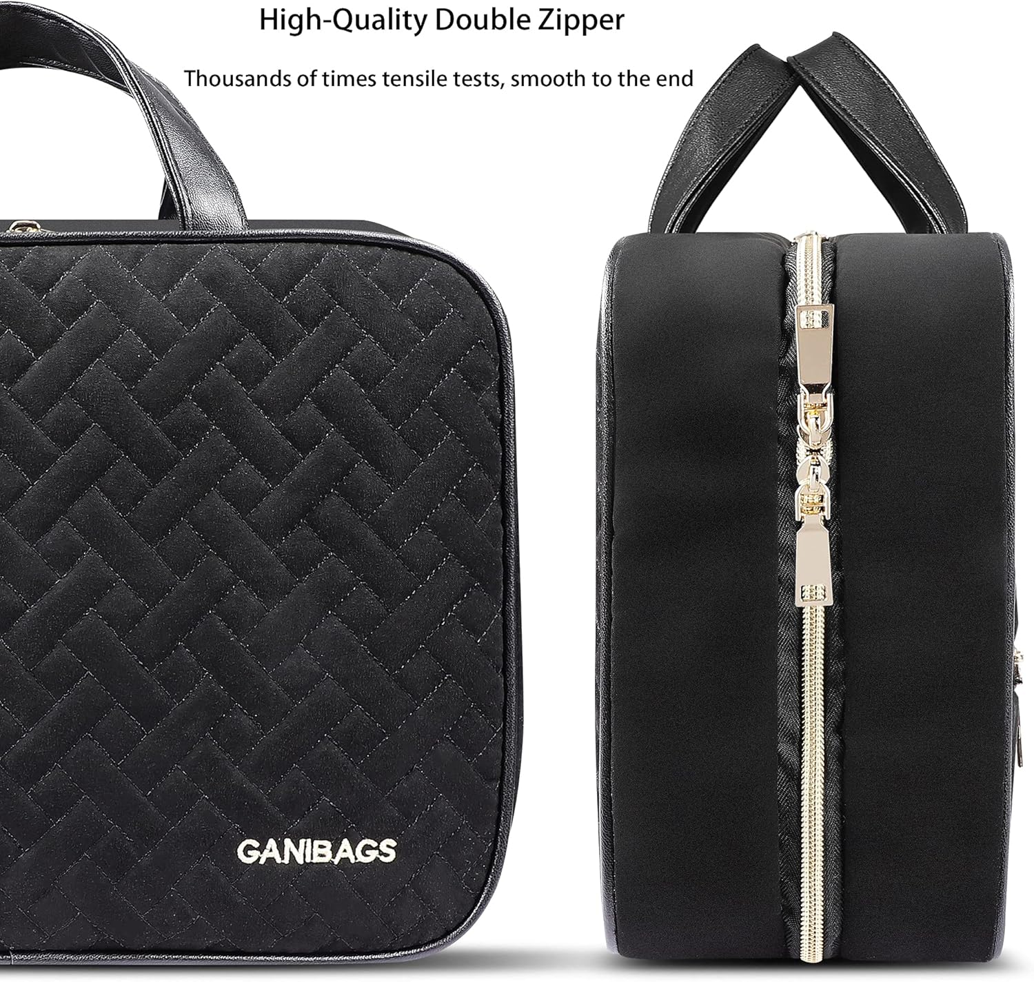 Travel Toiletry Bag for Women, Water-resistant Hanging Makeup Bag, Large Capacity Travel Cosmetic Bag Organizer for Accessories, Full Sized Container, Toiletries: Clothing