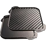 Lodge LSRG3 Cast Iron Single-Burner Reversible Grill/Griddle, 10.5-inch