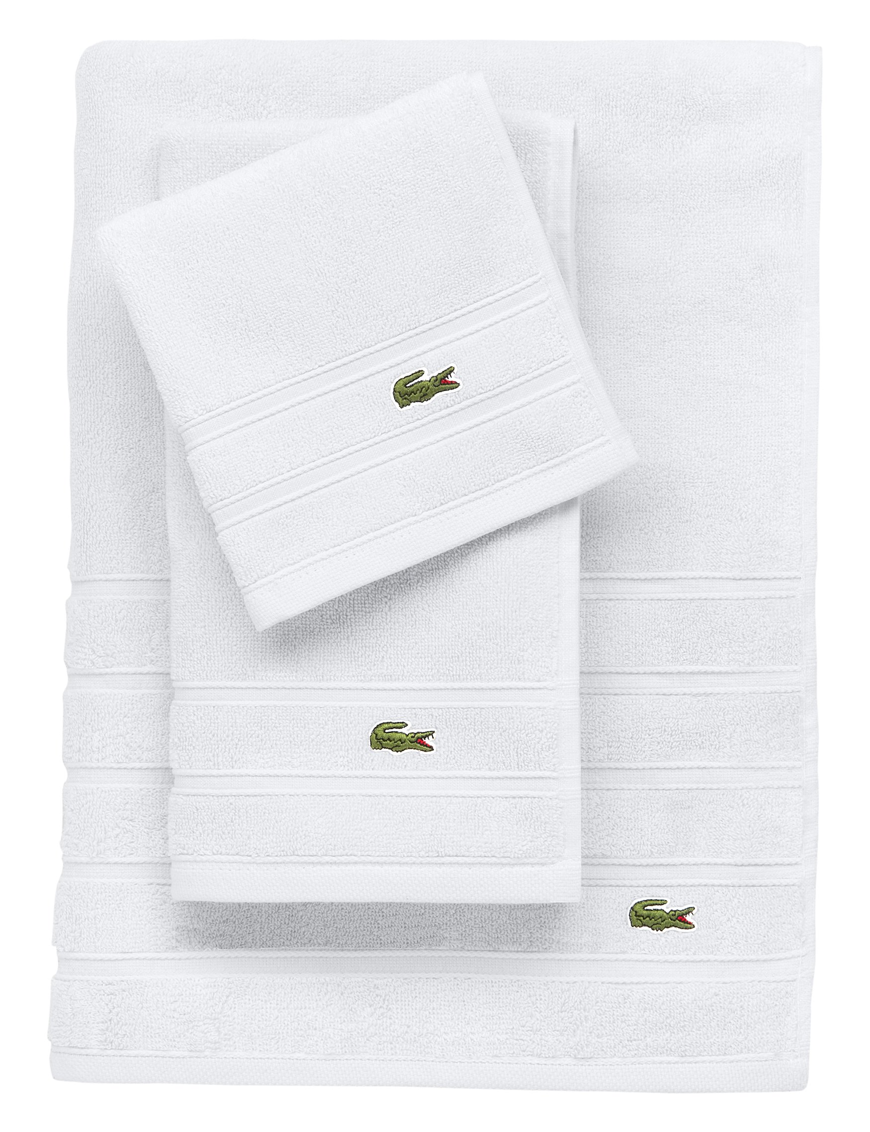 Galleon Lacoste Croc Towel, 100 Cotton, 650 GSM, 30"x54" Bath Towel