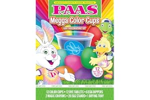 PAAS Megga Color Cups Egg Decorating Kit: Dye 12 Eggs at The Same Time!